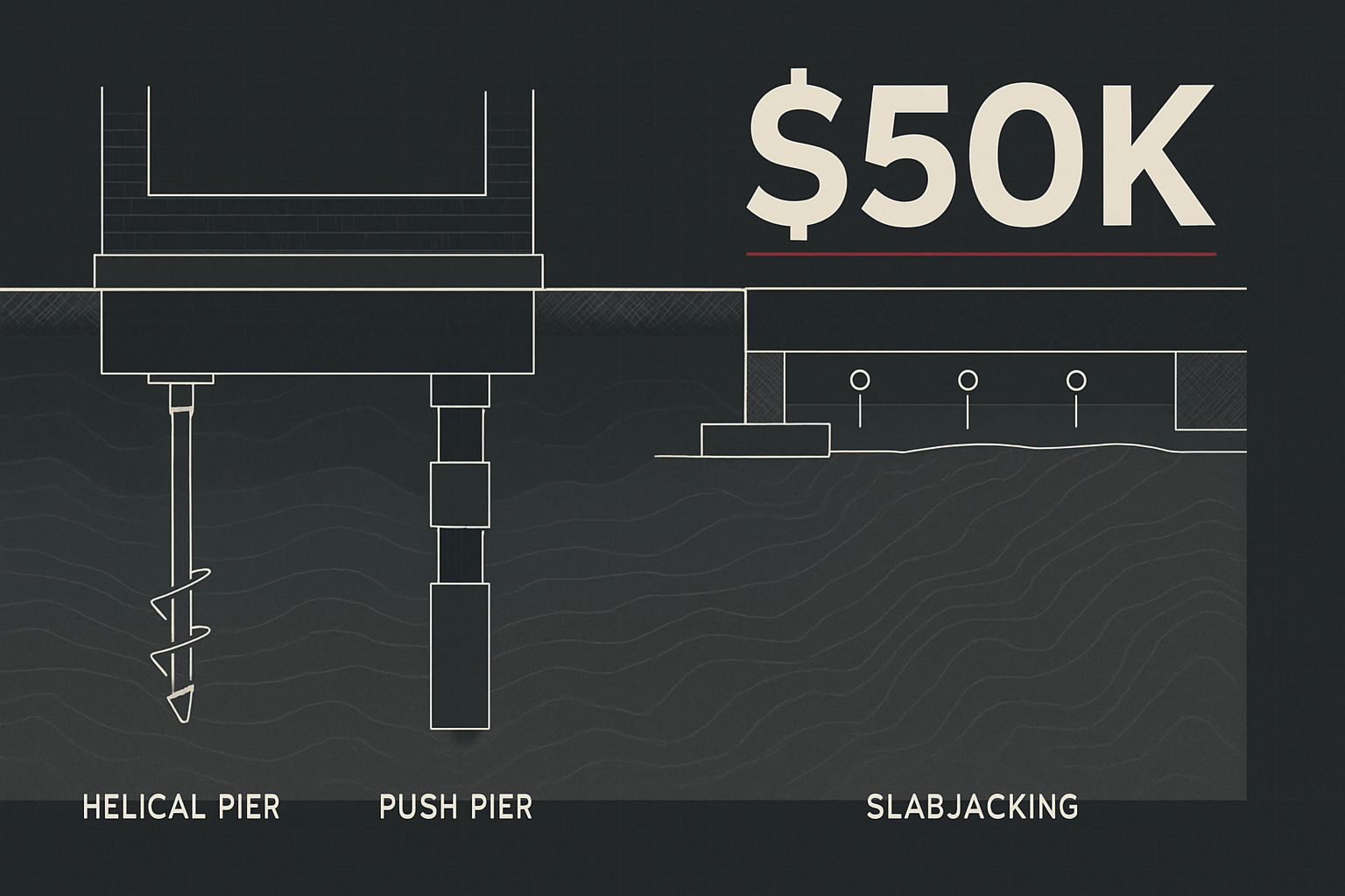 Foundation Underpinning Cost in SF: Helical Piers vs Push Piers vs Slabjacking