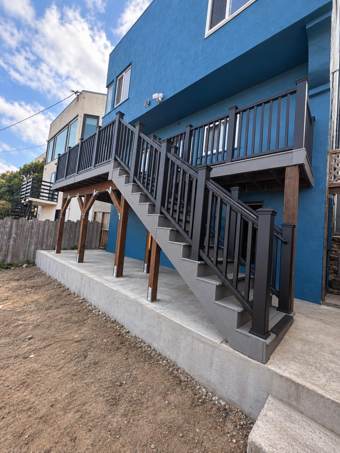 Second-Story Composite Deck & Staircase — Composite Decks project in Bay Area by Gadget Construction