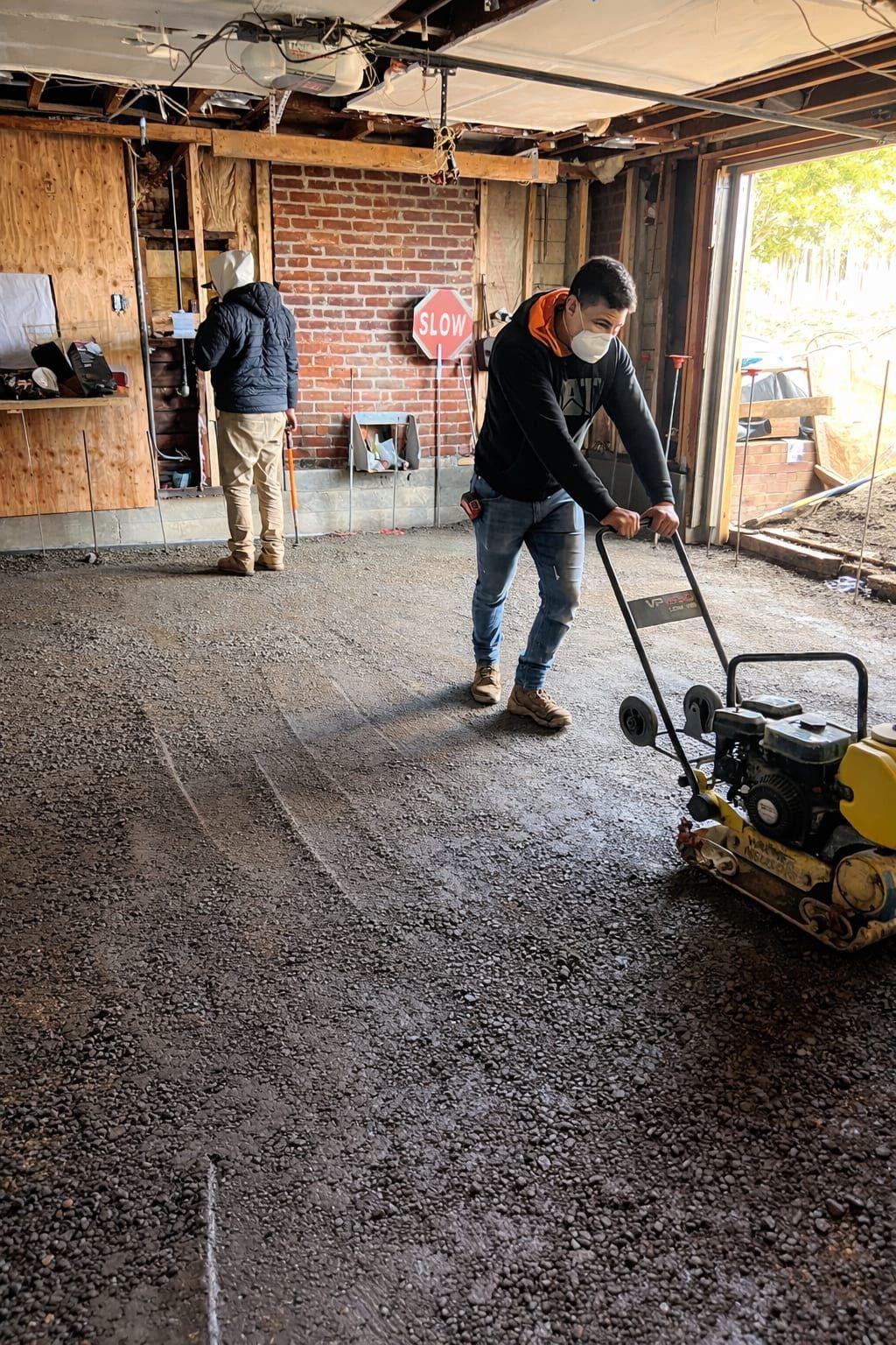 Garage Foundation — Subgrade Compaction — Concrete Foundations project in Bay Area by Gadget Construction