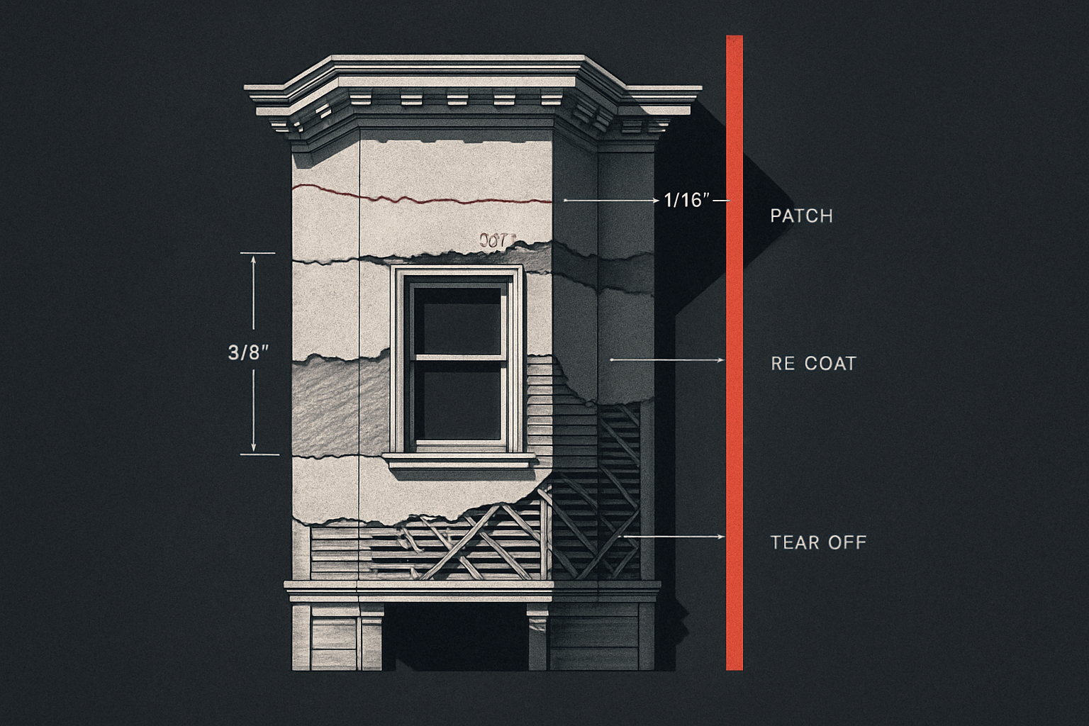 Cracked Stucco in San Francisco: When to Patch, When to Re-Coat, When to Tear Off
